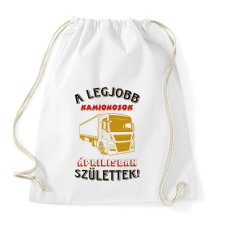 PRINTFASHION Kamionos szülinapja április - Sportzsák, Tornazsák - Fehér tornazsák