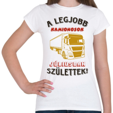 PRINTFASHION Kamionos szülinapja július színes - Női póló - Fehér női póló