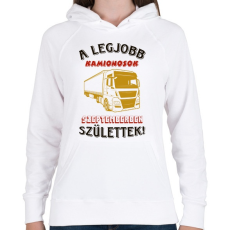 PRINTFASHION Kamionos szülinapja szeptember - Női kapucnis pulóver - Fehér