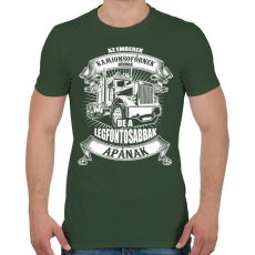 PRINTFASHION Kamionsofőr apa - Férfi póló - Katonazöld
