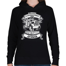 PRINTFASHION Kamionsofőr apa - Női kapucnis pulóver - Fekete