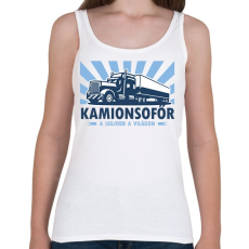 PRINTFASHION Kamionsofőr - a legjobb a világon - Női atléta - Fehér