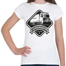 PRINTFASHION Kamionsofőr - A legjobb - Női póló - Fehér női póló