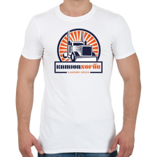 PRINTFASHION Kamionsofőr - Kamionok királya - Férfi póló - Fehér férfi póló