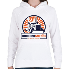 PRINTFASHION Kamionsofőr - Kamionok királya - Női kapucnis pulóver - Fehér