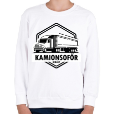 PRINTFASHION Kamionsofőr király - Gyerek pulóver - Fehér
