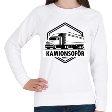 PRINTFASHION Kamionsofőr király - Női pulóver - Fehér női pulóver, kardigán