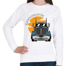 PRINTFASHION Kamionsofőrös minta - Női pulóver - Fehér női pulóver, kardigán