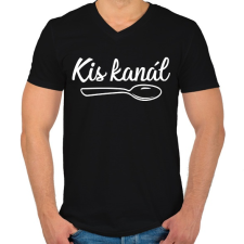 PRINTFASHION Kanál páros - kis kanál 2 - Férfi V-nyakú póló - Fekete férfi póló