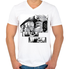 PRINTFASHION Kaneki minta (Tokyo Ghoul) - Férfi V-nyakú póló - Fehér férfi póló