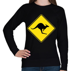 PRINTFASHION Kangaroo sign  - Női pulóver - Fekete