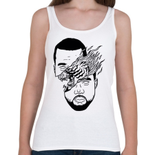PRINTFASHION Kanye West - Női atléta - Fehér női trikó