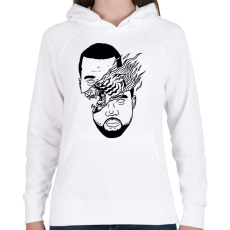 PRINTFASHION Kanye West - Női kapucnis pulóver - Fehér