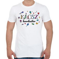 PRINTFASHION Káosz koordinátor - Férfi póló - Fehér