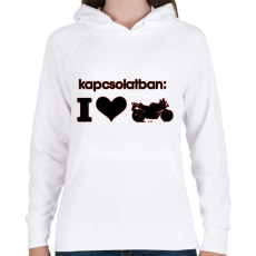 PRINTFASHION KAPCSOLATBAN - Női kapucnis pulóver - Fehér