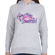PRINTFASHION Kapcsolatban - Női kapucnis pulóver - Sport szürke