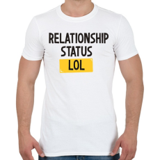 PRINTFASHION Kapcsolati státusz LOL - Férfi póló - Fehér