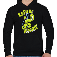 PRINTFASHION Kapd be a horgot  - Férfi kapucnis pulóver - Fekete