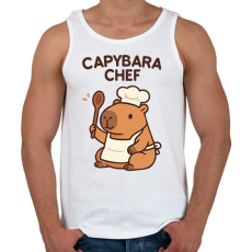 PRINTFASHION Kapibara séf - Férfi atléta - Fehér