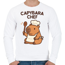 PRINTFASHION Kapibara séf - Férfi pulóver - Fehér férfi pulóver, kardigán