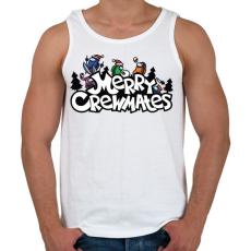 PRINTFASHION Karácsoniy among us meme - merry crewmates - Férfi atléta - Fehér
