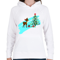 PRINTFASHION Karácsony1 - Női kapucnis pulóver - Fehér