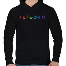 PRINTFASHION KARÁCSONY3 - Férfi kapucnis pulóver - Fekete