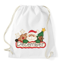 PRINTFASHION Karácsony - December Mézi Télapó Rénszarvas - Sportzsák, Tornazsák - Fehér tornazsák