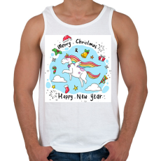 PRINTFASHION Karácsony - Férfi atléta - Fehér