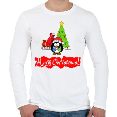 PRINTFASHION karácsony - Férfi hosszú ujjú póló - Fehér
