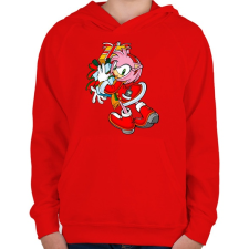 PRINTFASHION Karácsony - Gyerek kapucnis pulóver - Piros gyerek pulóver, kardigán