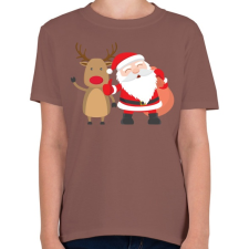 PRINTFASHION Karácsony - Gyerek póló - Mogyoróbarna gyerek póló
