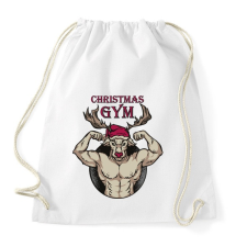 PRINTFASHION Karácsony gyúrás - Christmas gym - Sportzsák, Tornazsák - Fehér tornazsák