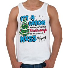 PRINTFASHION Karácsony Itt a fátok family guy - Férfi atléta - Fehér atléta, trikó