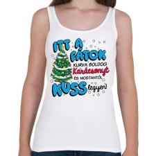 PRINTFASHION Karácsony Itt a fátok family guy - Női atléta - Fehér női trikó