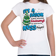 PRINTFASHION Karácsony Itt a fátok family guy - Női póló - Fehér női póló