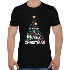 PRINTFASHION Karácsony ! - karácsonyfa_ - Férfi póló - Fekete férfi póló