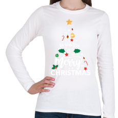 PRINTFASHION Karácsony ! - karácsonyfa_ - Női hosszú ujjú póló - Fehér