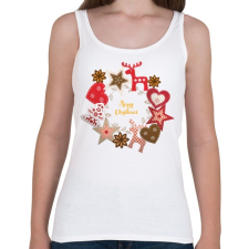 PRINTFASHION Karácsony - karácsonyi díszek - Női atléta - Fehér női trikó