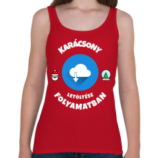 PRINTFASHION KARÁCSONY LETÖLTÉSE FOLYAMATBAN - Női atléta - Cseresznyepiros