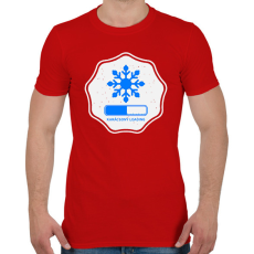 PRINTFASHION KARÁCSONY LOADING  - Férfi póló - Piros