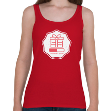 PRINTFASHION KARÁCSONY LOADING - Női atléta - Cseresznyepiros női trikó