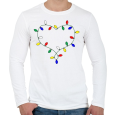 PRINTFASHION Karácsony love - Férfi hosszú ujjú póló - Fehér