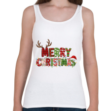 PRINTFASHION Karácsony Merry Christmas - Női atléta - Fehér női trikó