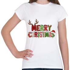 PRINTFASHION Karácsony Merry Christmas - Női póló - Fehér
