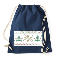 PRINTFASHION Karácsony mintázat - Sportzsák, Tornazsák - Sötétkék tornazsák