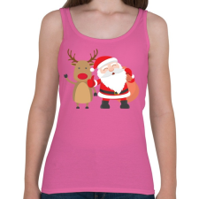 PRINTFASHION Karácsony - Női atléta - Rózsaszín női trikó