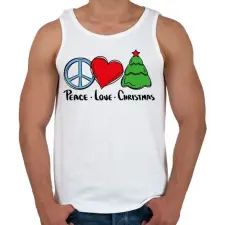 PRINTFASHION Karácsony - peace love christmas - Férfi atléta - Fehér atléta, trikó