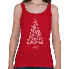 PRINTFASHION Karácsony ünnepe - Női atléta - Cseresznyepiros női trikó