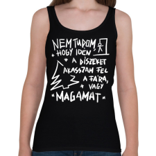 PRINTFASHION Karácsonyfa dísz - Női atléta - Fekete női trikó